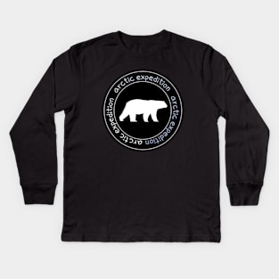 arctic expedition,polar bear Kids Long Sleeve T-Shirt